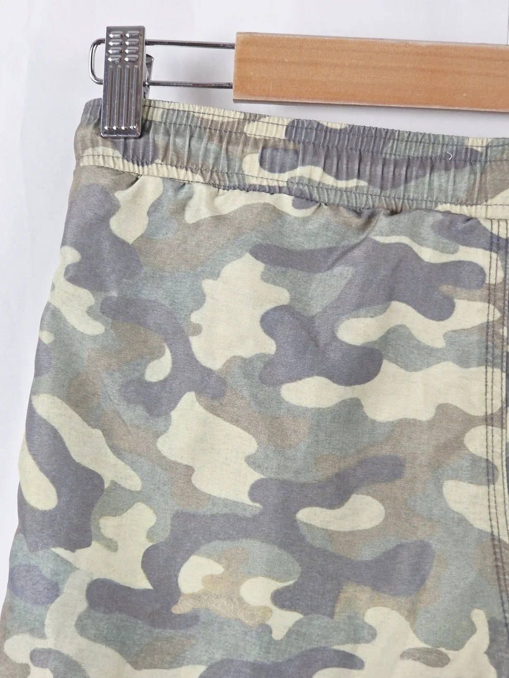 OAS Kid Camouflage Drawstring Swim Trunks with Palm Embroidery Size 10